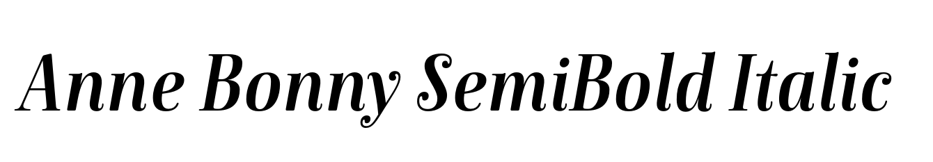 Anne Bonny SemiBold Italic